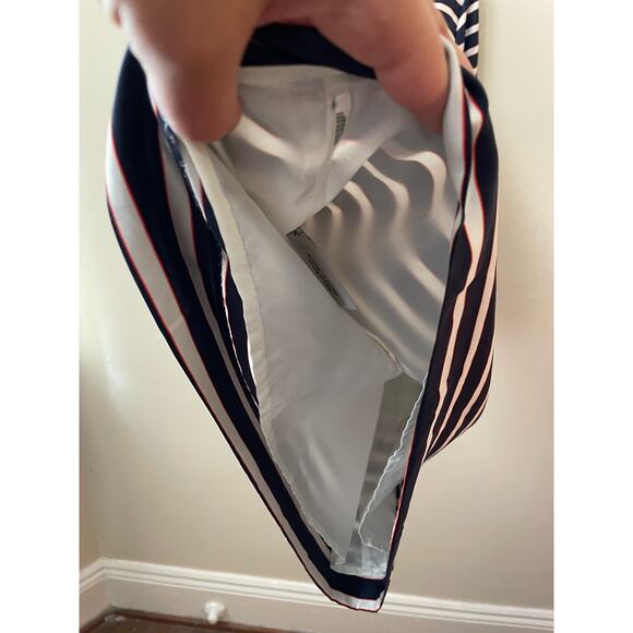 J. Crew 100% Silk Red White & Blue Striped Dress - Picture 9 of 12